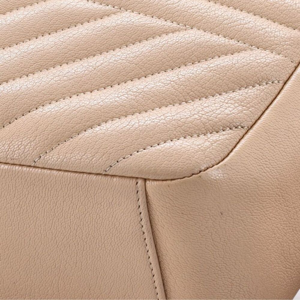 Chanel Camera Bag Diagonal Quilted Goatskin Small Neutral - Picture 6 of 7